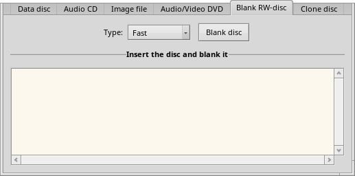 The Blank RW-disc mode