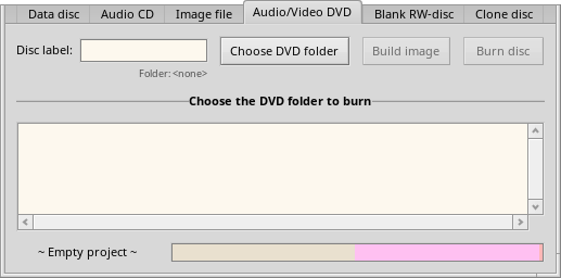 The Audio/Video DVD mode