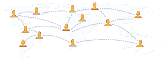 world map displaying facebook users