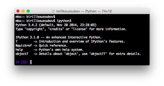 ipython repl