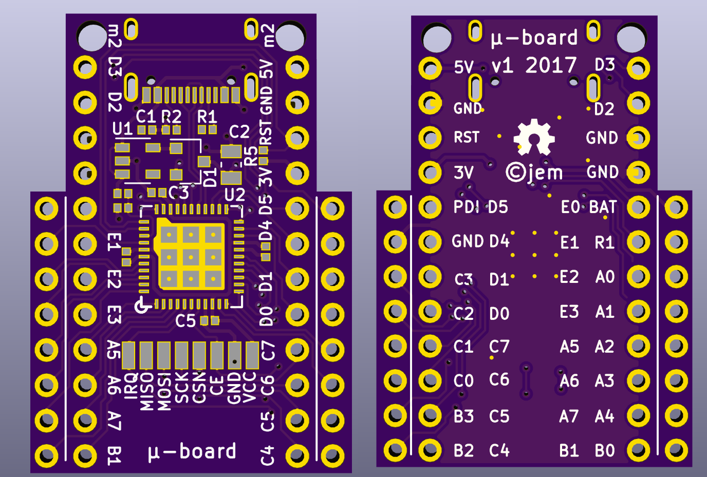 Image of μ-board PCB