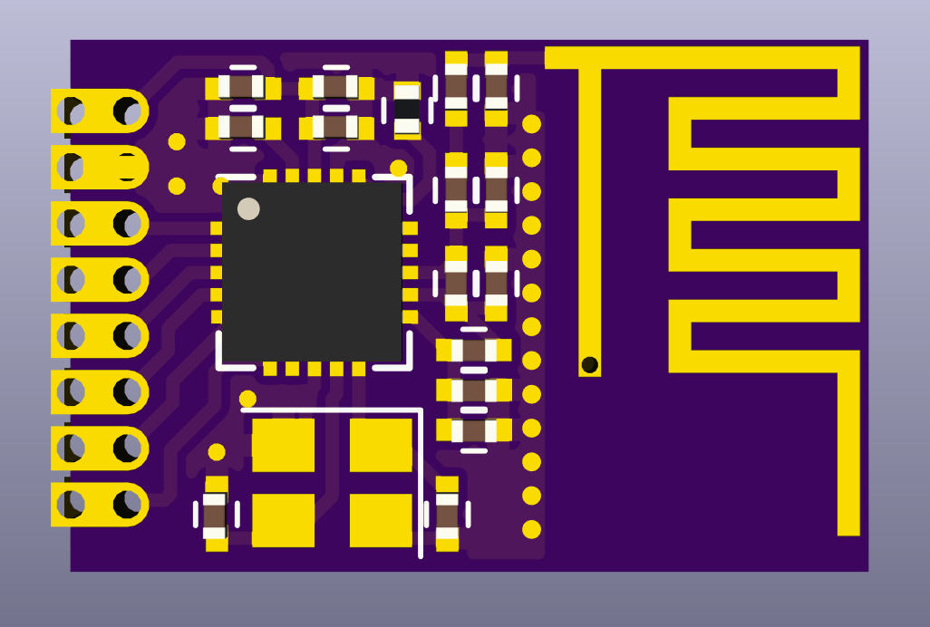 Image of nRF24L01+ module with meander antenna