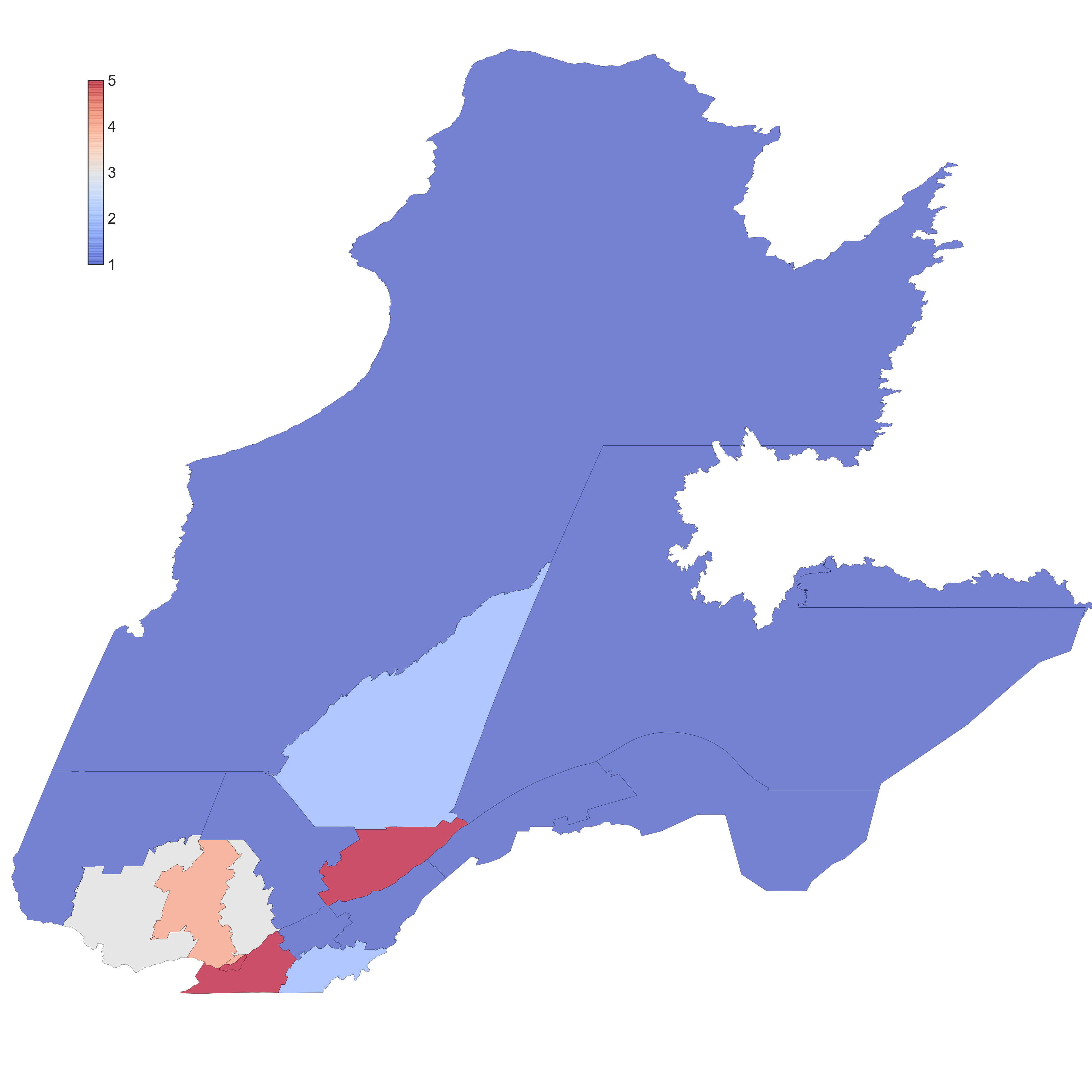 Répartition géographique des TIC au Québec
