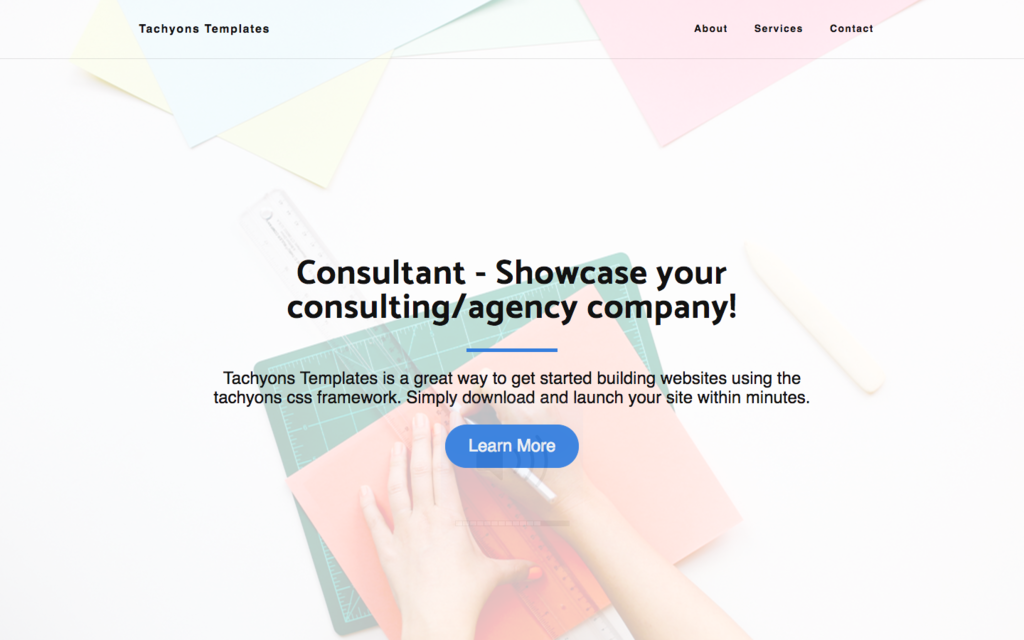 Tachyons Consultant Marketing Site