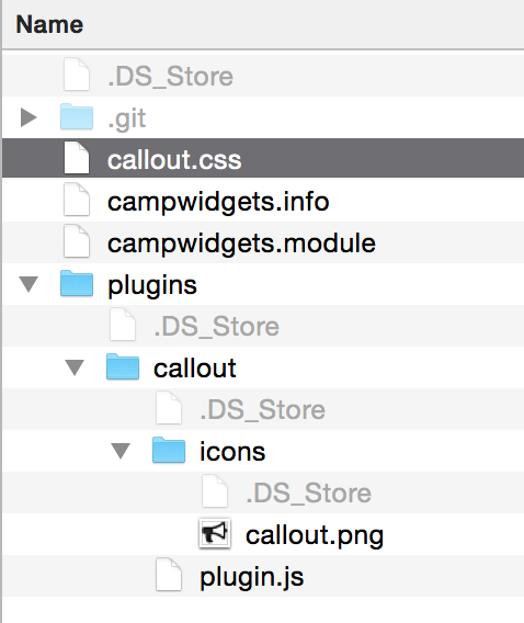 Adds callout.css to the root of the module directory