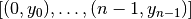 [(0, y_0), \dots, (n-1, y_{n-1})]