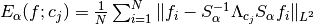 E_\alpha(f;c_j)=\frac{1}{N}\sum_{i=1}^N
\|f_i-S_\alpha^{-1}\Lambda_{c_j}S_\alpha f_i\|_{L^2}