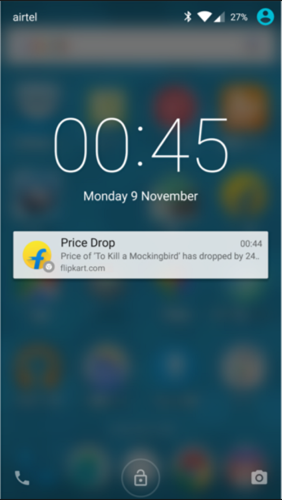 Flipkart notifications