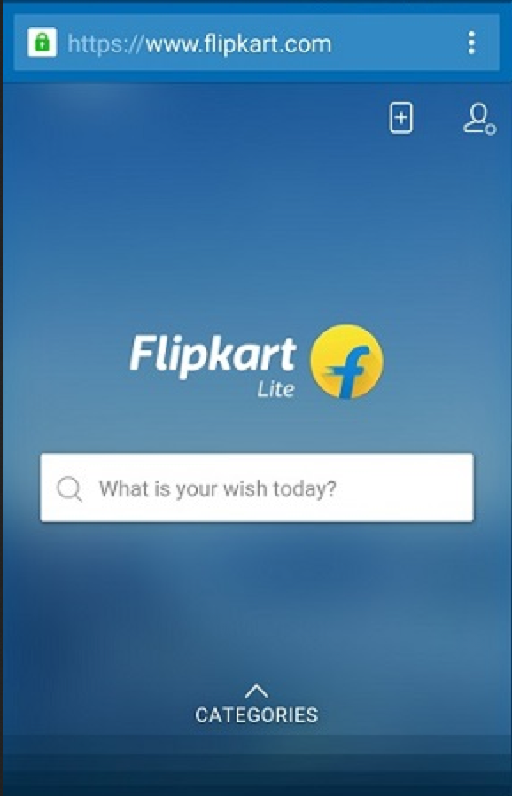 Flipkart specifying the theme color