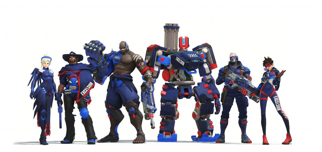 Image of Team Excelsior's Overwatch character specialties.