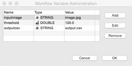 Workflow variables