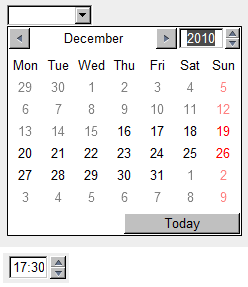 date and time input types
