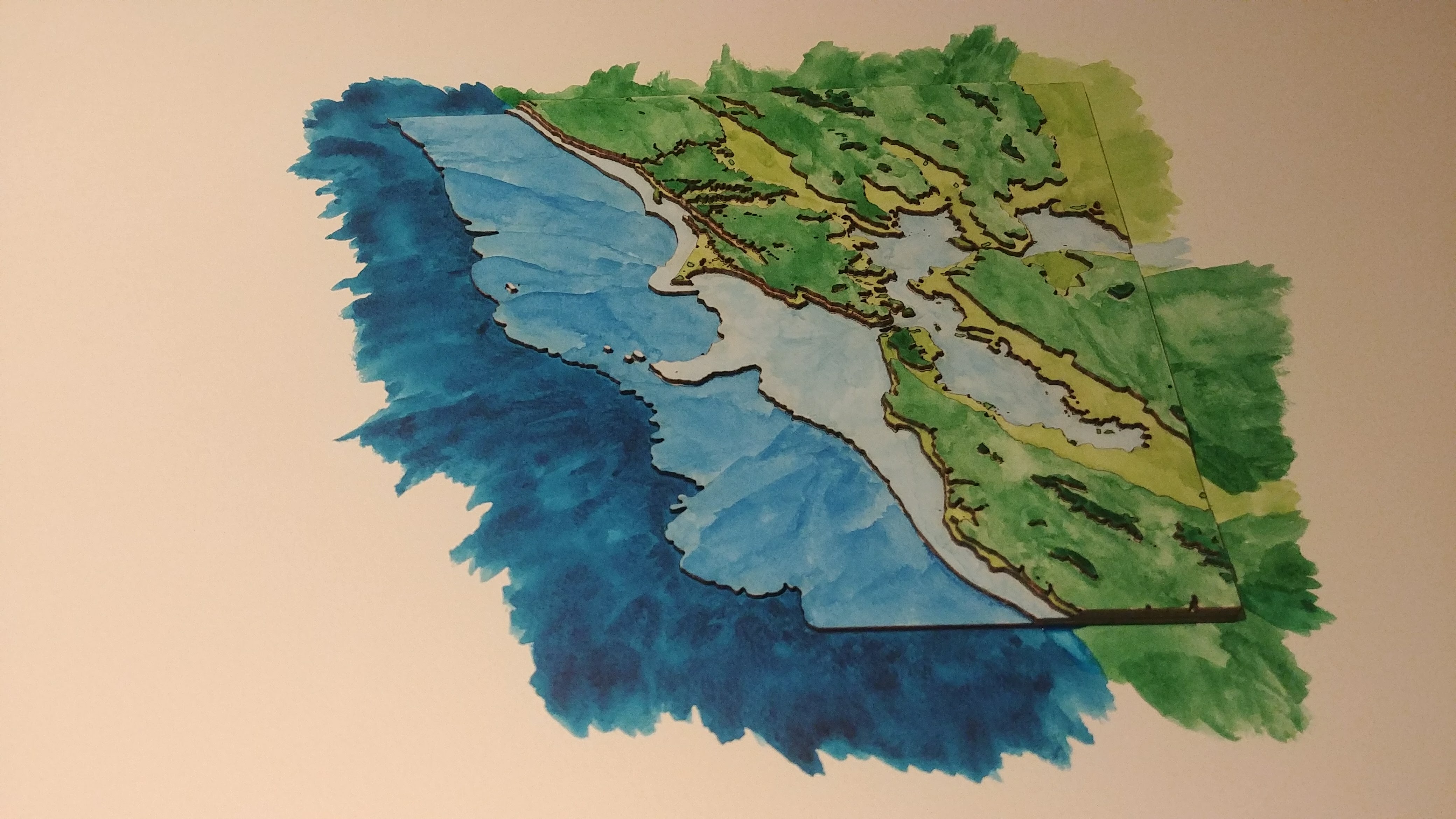 watercolor map