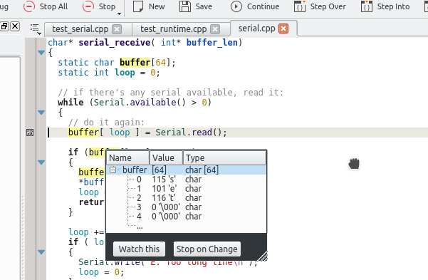 screenshot debugger