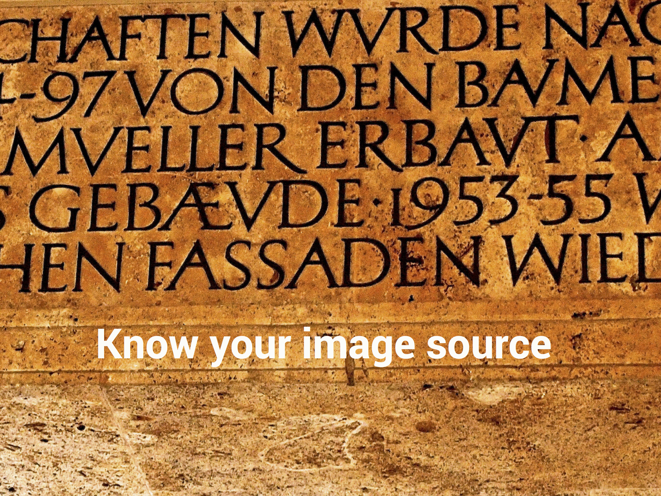 Example of Know Your Image Source